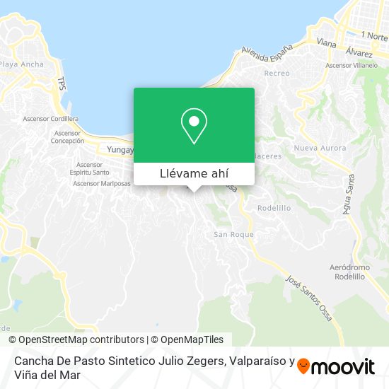 Mapa de Cancha De Pasto Sintetico Julio Zegers