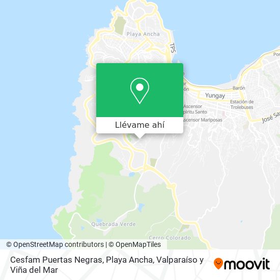 Mapa de Cesfam Puertas Negras, Playa Ancha