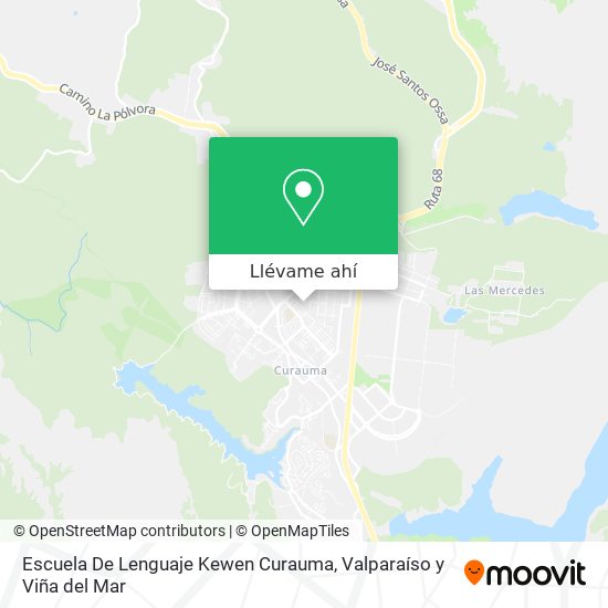 Mapa de Escuela De Lenguaje Kewen Curauma