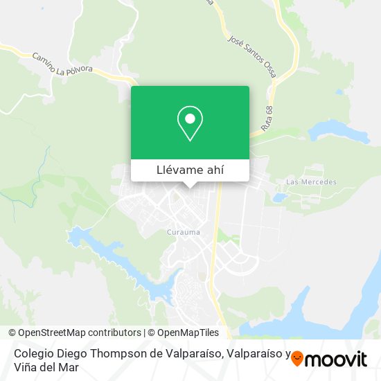 Mapa de Colegio Diego Thompson de Valparaíso