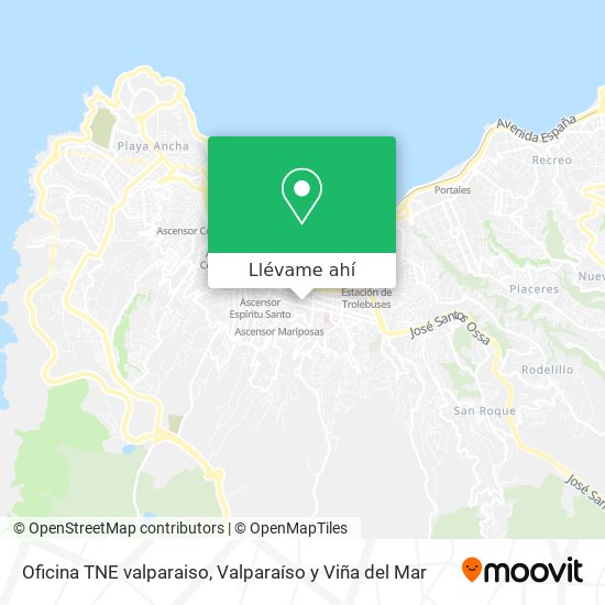 Mapa de Oficina TNE valparaiso