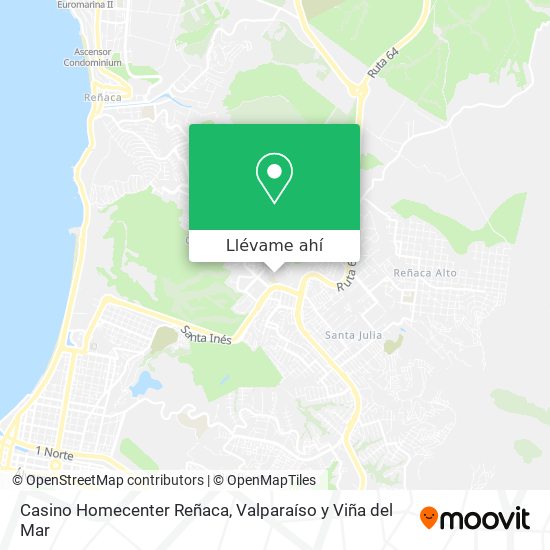 Mapa de Casino Homecenter Reñaca