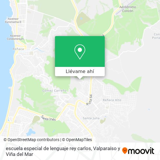 Mapa de escuela especial de lenguaje rey carlos