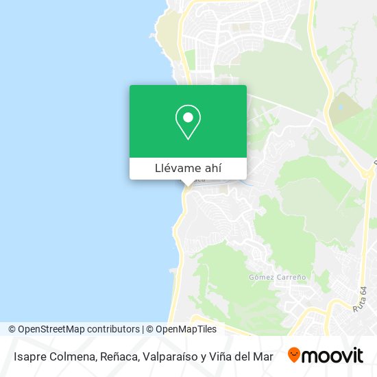 Mapa de Isapre Colmena, Reñaca