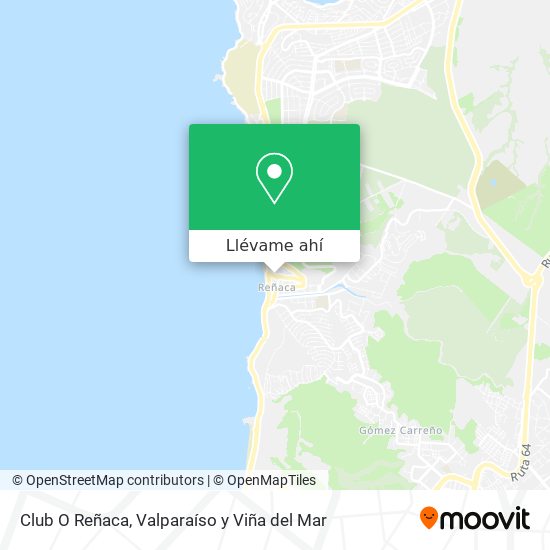 Mapa de Club O Reñaca