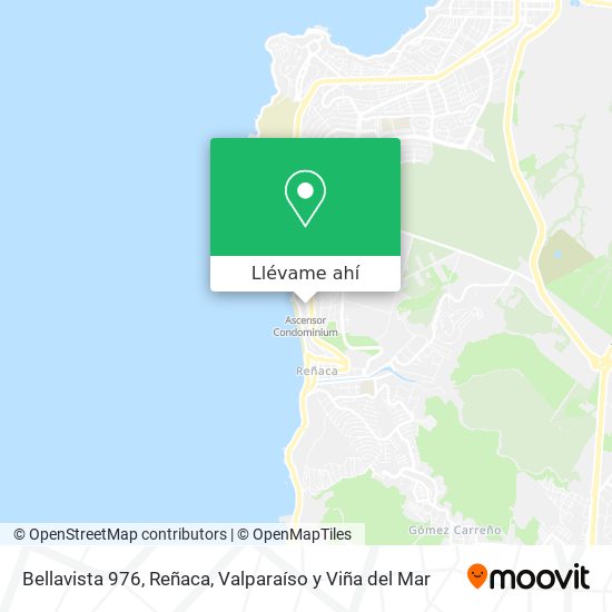 Mapa de Bellavista 976, Reñaca