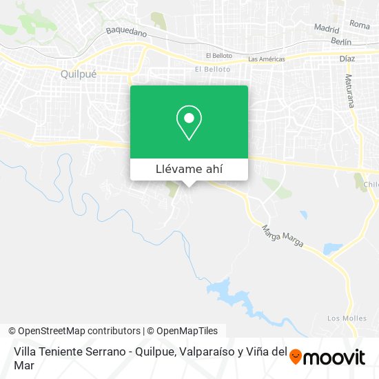 Mapa de Villa Teniente Serrano - Quilpue