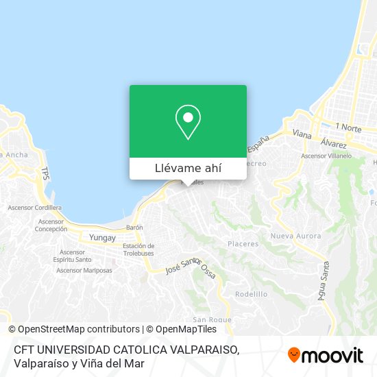 Mapa de CFT UNIVERSIDAD CATOLICA VALPARAISO