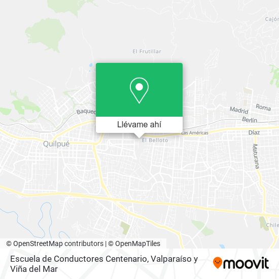 Mapa de Escuela de Conductores Centenario