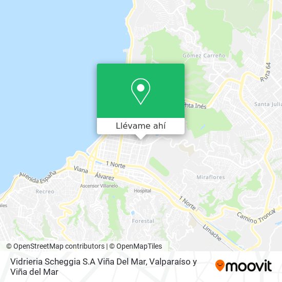 Mapa de Vidrieria Scheggia S.A Viña Del Mar
