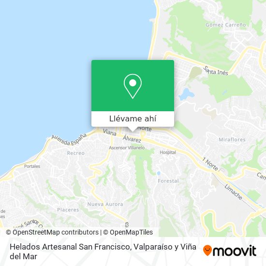 Mapa de Helados Artesanal San Francisco