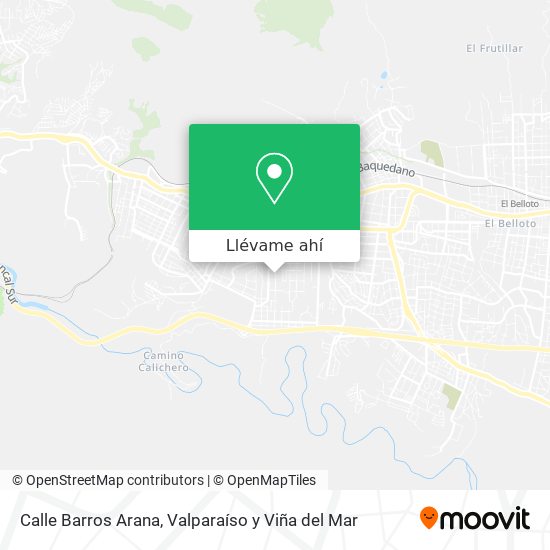 Mapa de Calle Barros Arana