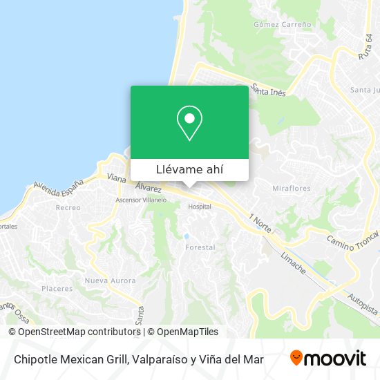 Mapa de Chipotle Mexican Grill