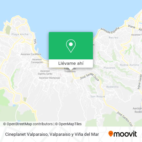 Mapa de Cineplanet Valparaiso