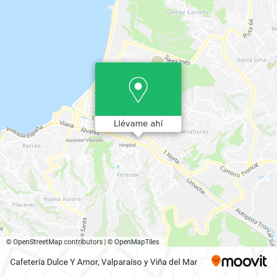 Cómo llegar a Cafetería Dulce Y Amor en Valparaiso en Autobús o Metro?