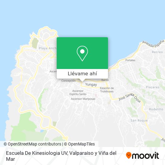 Mapa de Escuela De Kinesiologia UV