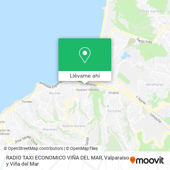 Mapa de RADIO TAXI ECONOMICO VIÑA DEL MAR