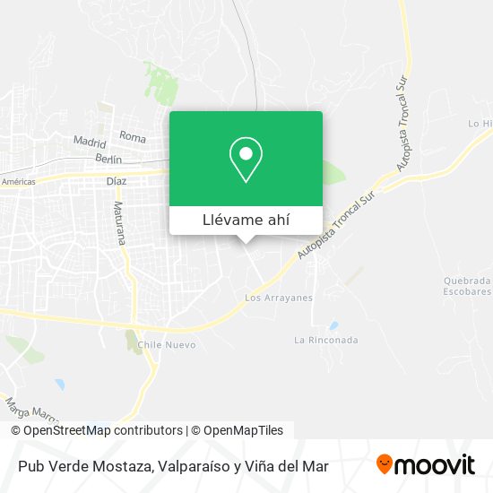 Mapa de Pub Verde Mostaza