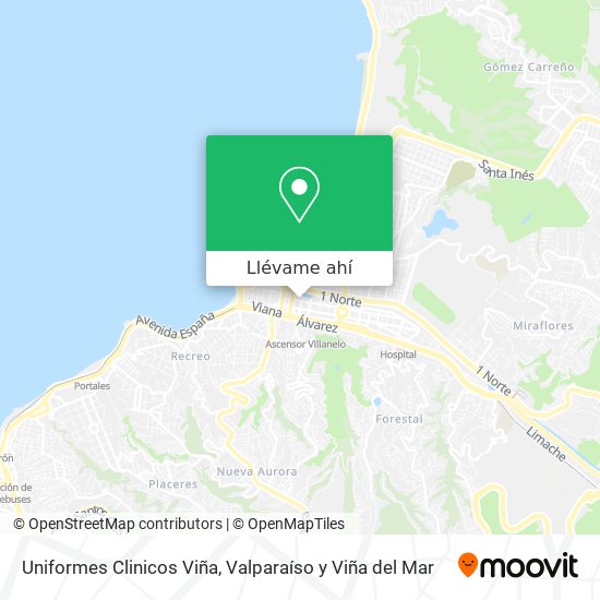 Mapa de Uniformes Clinicos Viña