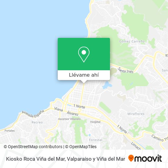 Mapa de Kiosko Roca Viña del Mar