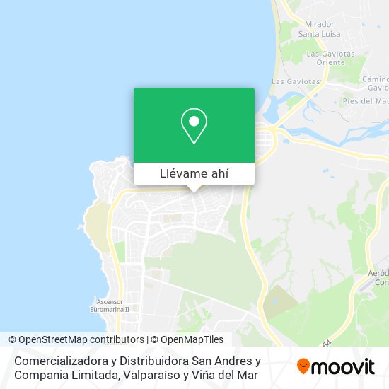 Mapa de Comercializadora y Distribuidora San Andres y Compania Limitada