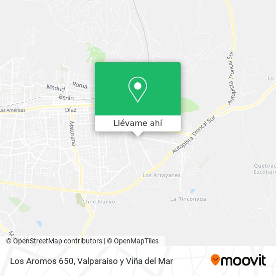 Mapa de Los Aromos 650