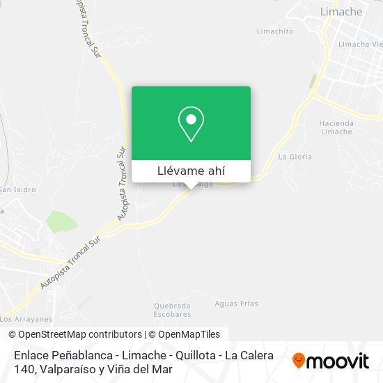 Mapa de Enlace Peñablanca - Limache - Quillota - La Calera 140