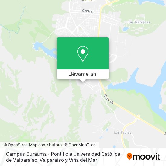 Mapa de Campus Curauma - Pontificia Universidad Católica de Valparaíso