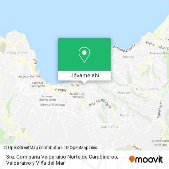 Mapa de 3ra. Comisaria Valparaiso Norte de Carabineros