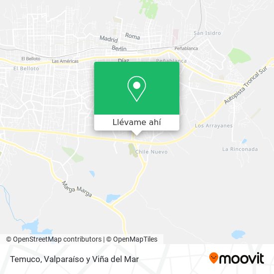 Mapa de Temuco