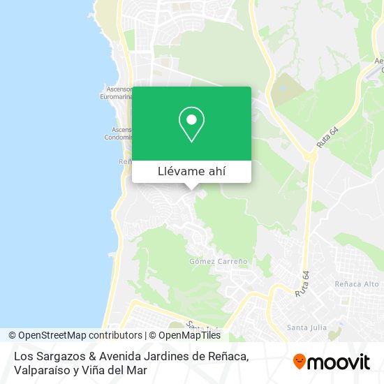 Mapa de Los Sargazos & Avenida Jardines de Reñaca