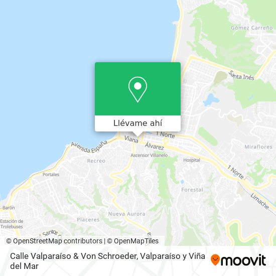 Mapa de Calle Valparaíso & Von Schroeder