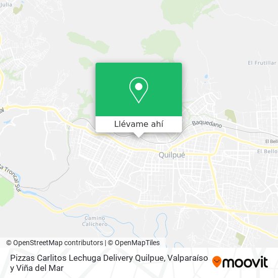 Mapa de Pizzas Carlitos Lechuga Delivery Quilpue