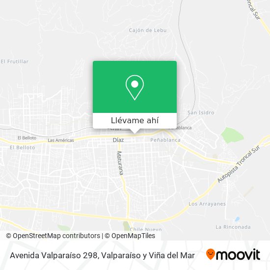 Mapa de Avenida Valparaíso 298