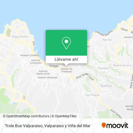 Mapa de Trole Bus Valparaiso