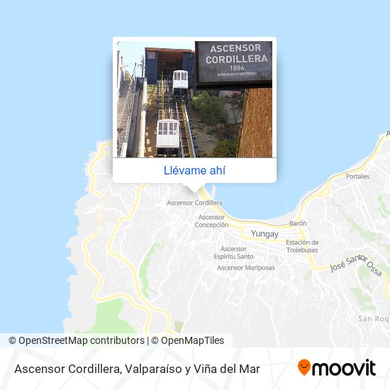 Mapa de Ascensor Cordillera