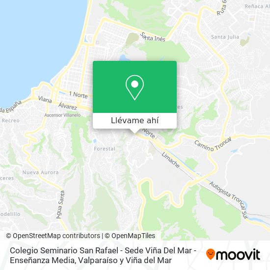 Mapa de Colegio Seminario San Rafael - Sede Viña Del Mar - Enseñanza Media