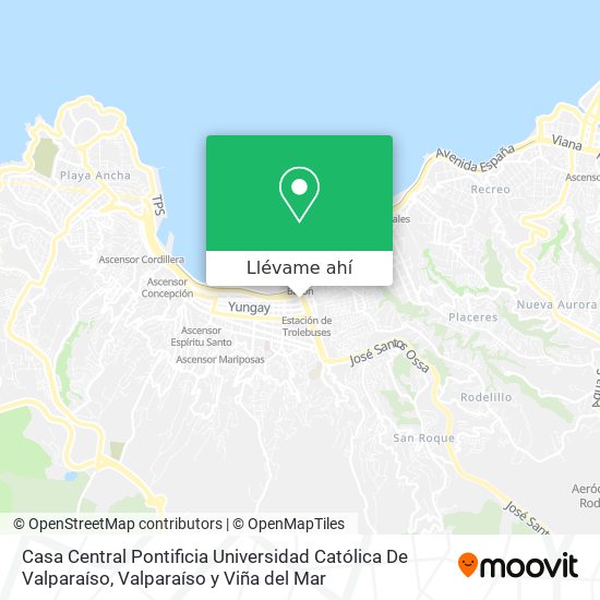 Mapa de Casa Central Pontificia Universidad Católica De Valparaíso