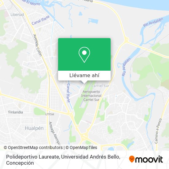 Mapa de Polideportivo Laureate, Universidad Andrés Bello