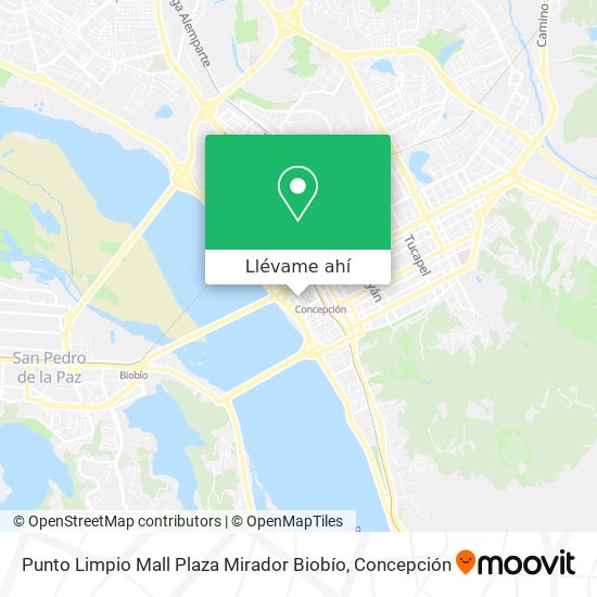 Mapa de Punto Limpio Mall Plaza Mirador Biobío