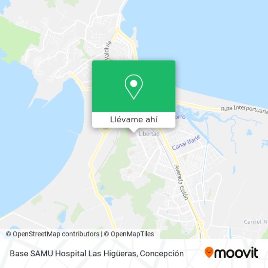 Mapa de Base SAMU Hospital Las Higüeras