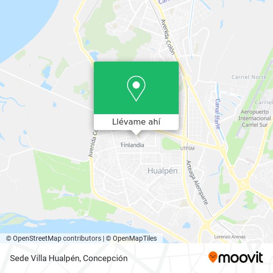 Mapa de Sede Villa Hualpén