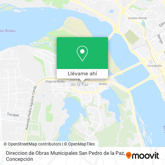 Mapa de Direccion de Obras Municipales San Pedro de la Paz