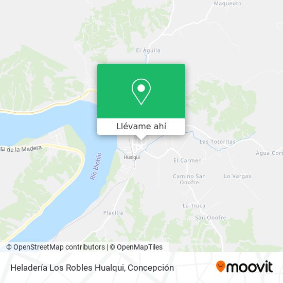 Mapa de Heladería Los Robles Hualqui