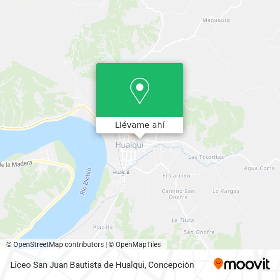 Mapa de Liceo San Juan Bautista de Hualqui