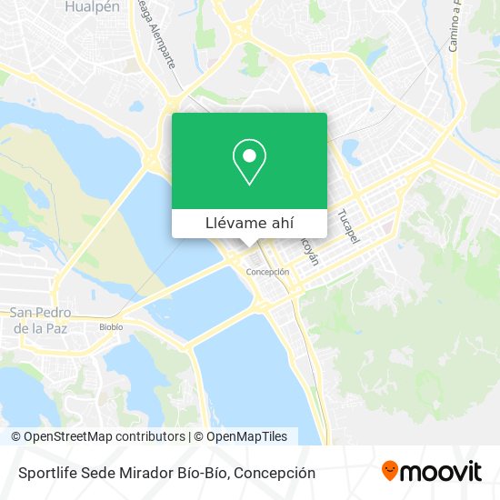 Mapa de Sportlife Sede Mirador Bío-Bío