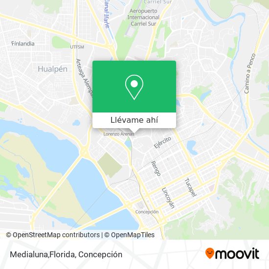 Mapa de Medialuna,Florida