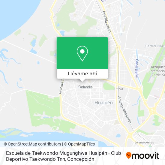 Mapa de Escuela de Taekwondo Mugunghwa Hualpén - Club Deportivo Taekwondo Tnh