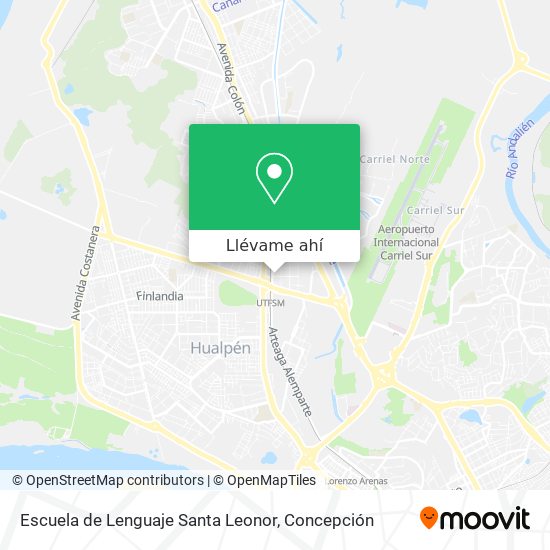 Mapa de Escuela de Lenguaje Santa Leonor