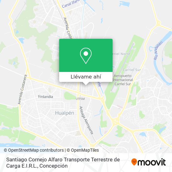 Mapa de Santiago Cornejo Alfaro Transporte Terrestre de Carga E.I.R.L.